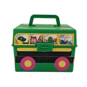 Vintage 80's Sweet Pickles Preschool Program Learning Case Activity Bus w/ Cards